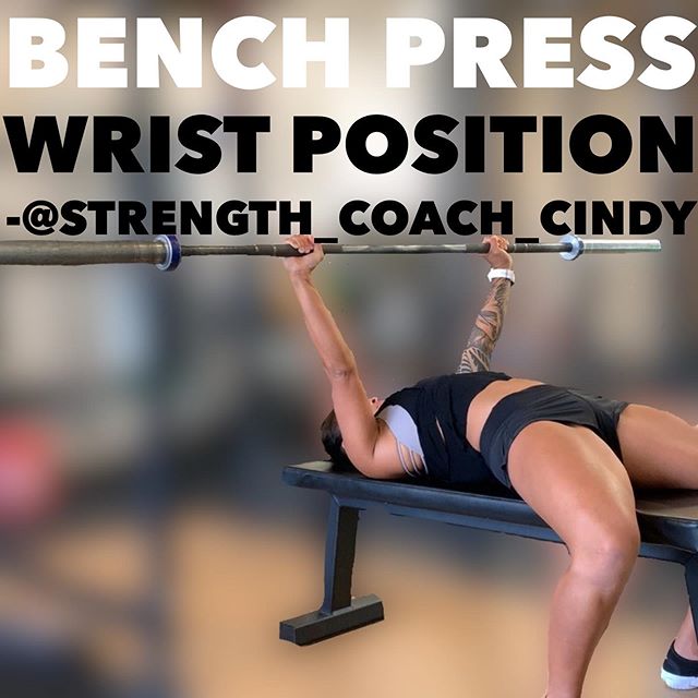 I see postings everywhere on the internet of how wrist position should be neutral and I have to say I just dont agree with it. Ive never seen any highly competitive powerlifter bench press with a neutral grip. It should slightly be bent back in order to keep the boney part of your palm and wrist stacked over your elbow and shoulder when holding the barbell—which is then properly aligned this way—a straight line. Stacks on stacks on stacks. The barbell shouldnt be too high in your hand or completely cocked back or else it can cause wrist discomfort and wrist pain. We dont want it on the meaty part, but the boney part. We also dont want the wrist completely neutral as commonly suggested all over the internet. This brings the bar slightly in front and is not your strongest most efficient position. A bench with a neutral grip would be difficult to support over time with heavy loads. Keep your wrist slightly bent back so it sits on that boney part. Try it for yourself. Experiment and let me know which felt best.