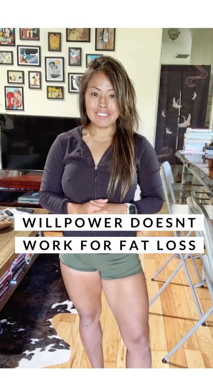 .
.
Willpower doesn’t work for long lasting fat loss in the general population and if it did it’s likely short lived “progress” If you have been constantly yo-yo-ing your weight for years and have been  on the struggle bus keeping balance then will-powering your way isn’t going to work for you. 
.
.
——————————————-
 Follow:  IG @strength_coach_Cindy
️ Download Free Macro Calculator for Lifters : Link in Bio
 Apply for 1-on-1 Online Coaching: Link in Bio
——————————————-
.
.